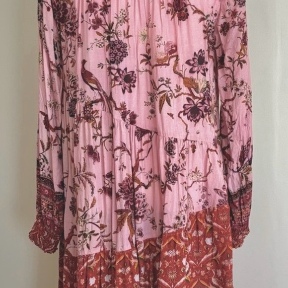 Anthropologie Rust and Cream Floral Dress - Picture 12 of 14